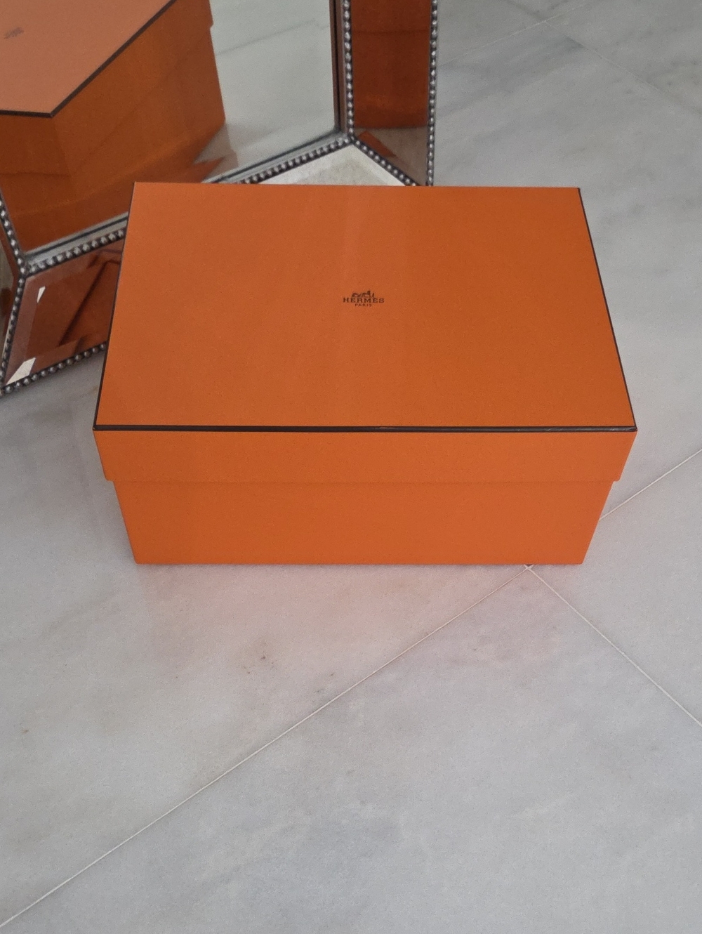 Hermes Bouncing Sneaker Orange Shoe Box. New!